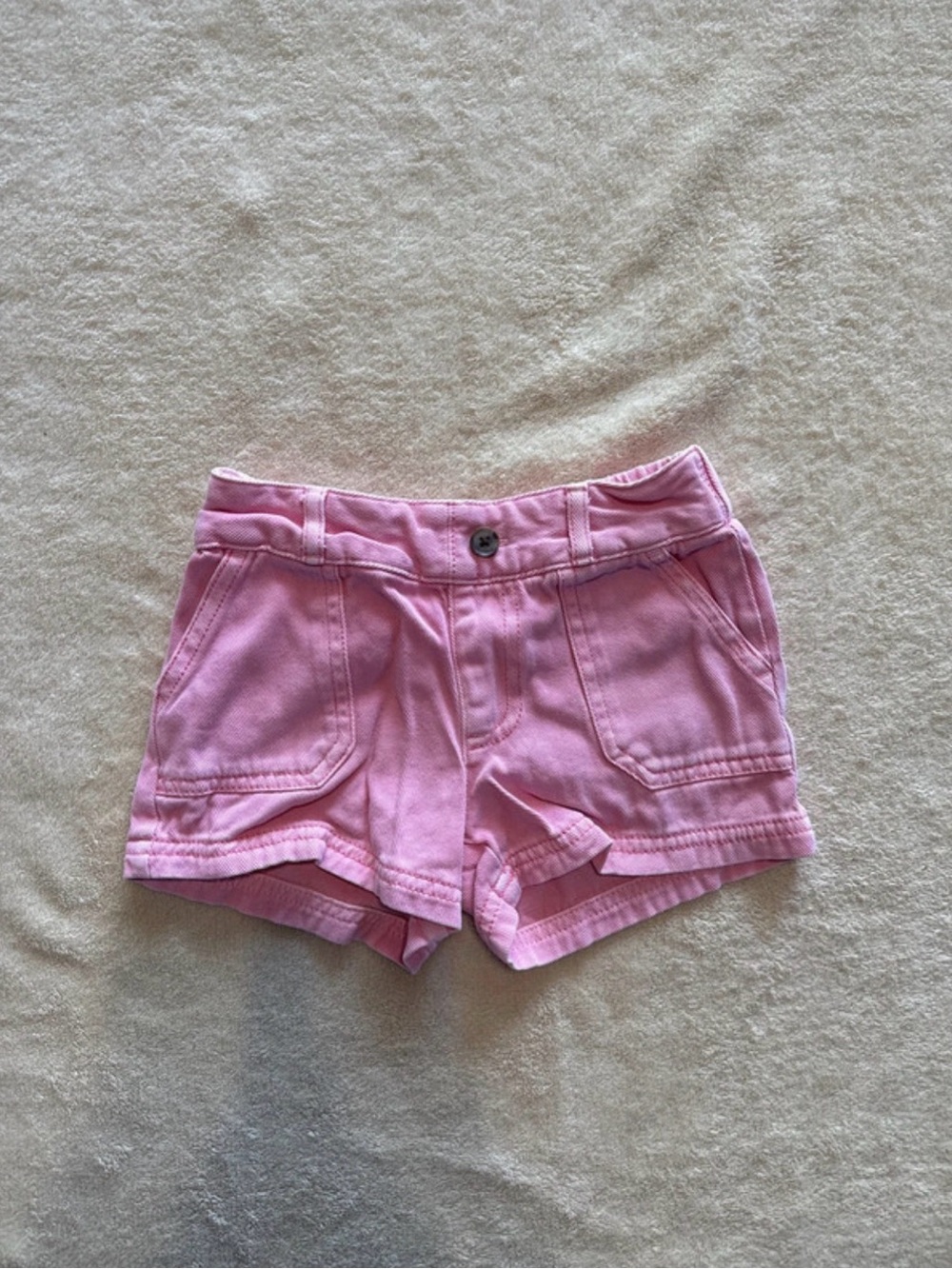 Cat & Jack Pink Girls Cotton Blend Utility Shorts